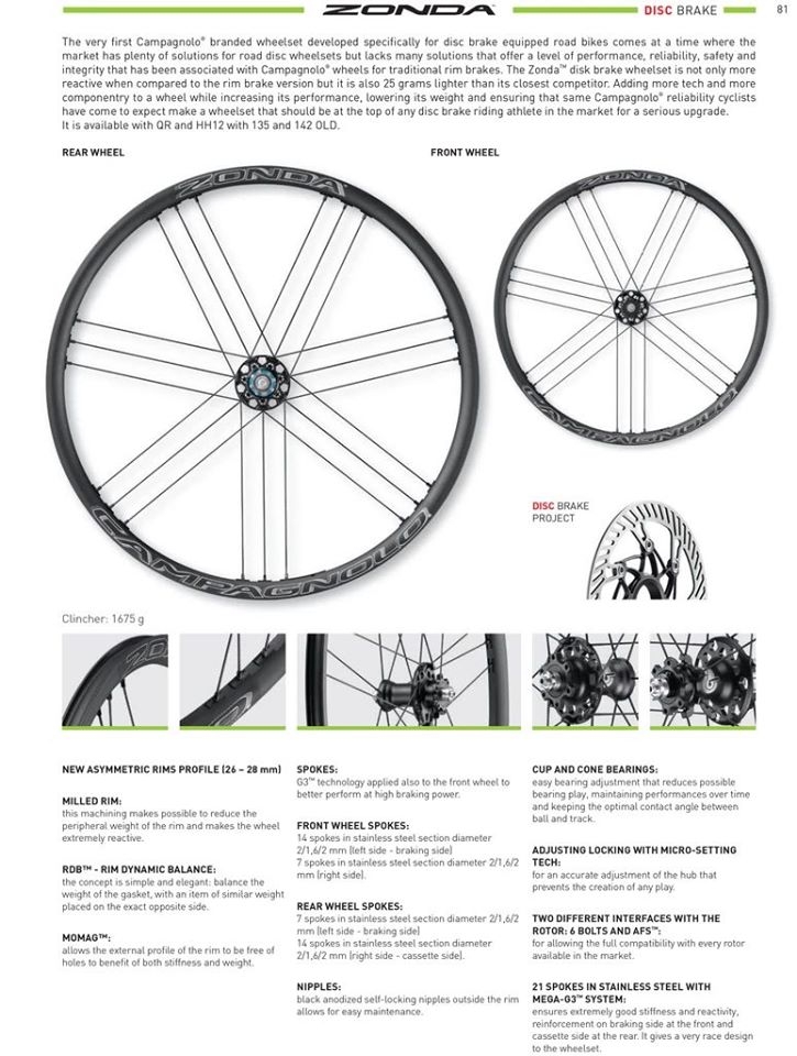 Campagnolo Zonda Disc ปี 2024
